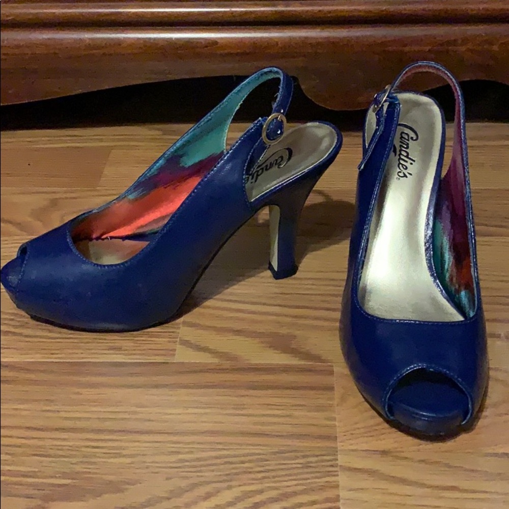 Royal Blue Slingback Heels